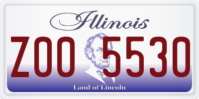 IL license plate Z005530