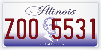 IL license plate Z005531