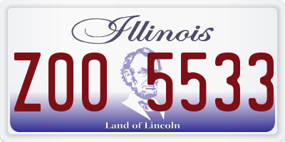 IL license plate Z005533
