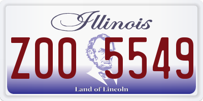 IL license plate Z005549