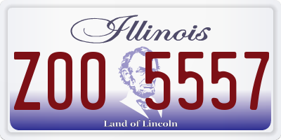 IL license plate Z005557