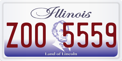 IL license plate Z005559