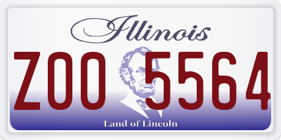 IL license plate Z005564