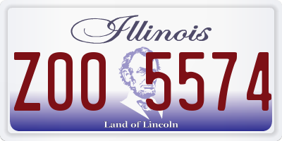 IL license plate Z005574