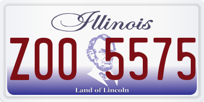 IL license plate Z005575