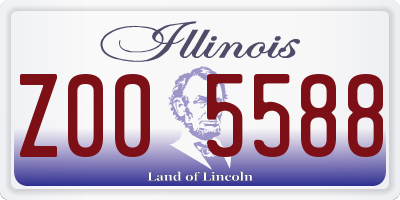 IL license plate Z005588