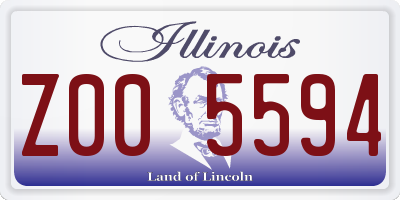 IL license plate Z005594