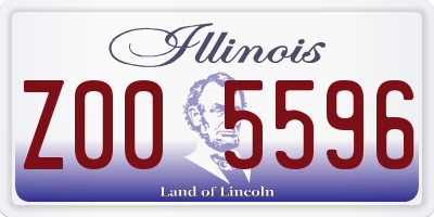 IL license plate Z005596
