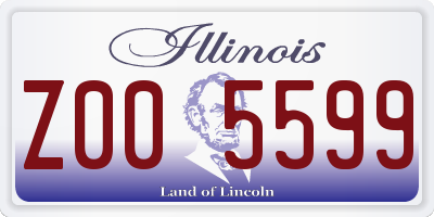 IL license plate Z005599