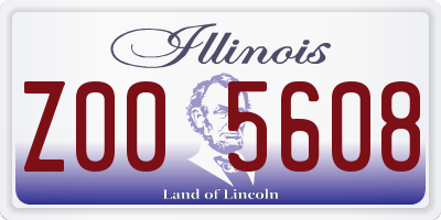 IL license plate Z005608
