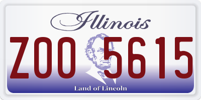 IL license plate Z005615