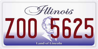 IL license plate Z005625
