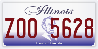 IL license plate Z005628