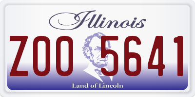 IL license plate Z005641