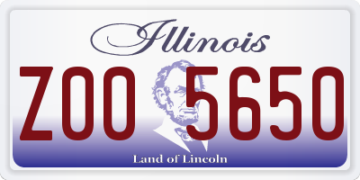 IL license plate Z005650