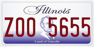 IL license plate Z005655