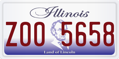 IL license plate Z005658