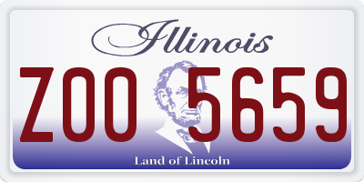 IL license plate Z005659