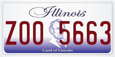 IL license plate Z005663