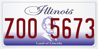 IL license plate Z005673