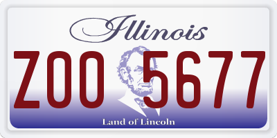 IL license plate Z005677