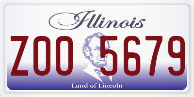 IL license plate Z005679