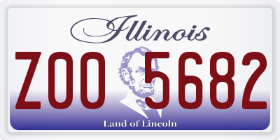 IL license plate Z005682