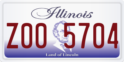 IL license plate Z005704