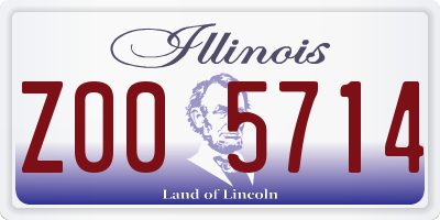 IL license plate Z005714