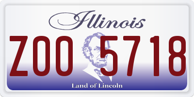 IL license plate Z005718