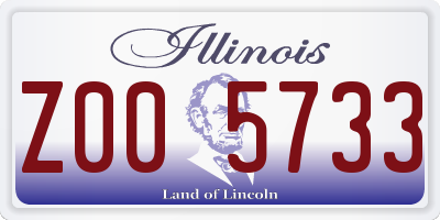 IL license plate Z005733