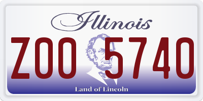 IL license plate Z005740