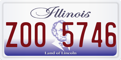 IL license plate Z005746