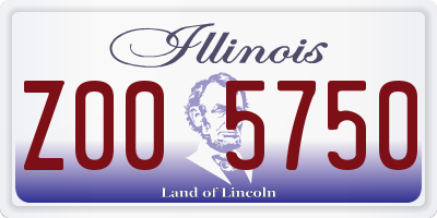 IL license plate Z005750