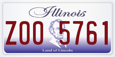 IL license plate Z005761