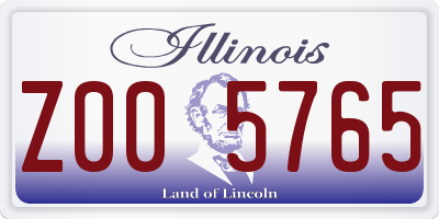 IL license plate Z005765