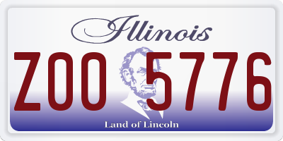 IL license plate Z005776