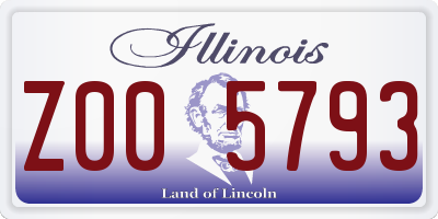 IL license plate Z005793