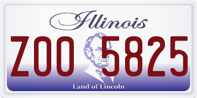 IL license plate Z005825