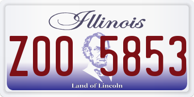 IL license plate Z005853