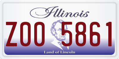 IL license plate Z005861