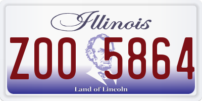 IL license plate Z005864