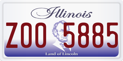 IL license plate Z005885