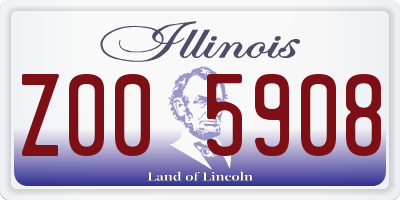 IL license plate Z005908