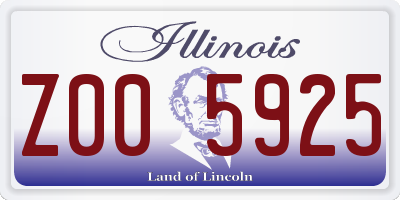 IL license plate Z005925