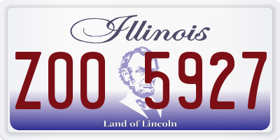 IL license plate Z005927