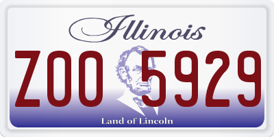 IL license plate Z005929