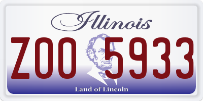 IL license plate Z005933