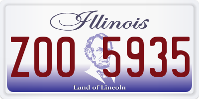 IL license plate Z005935