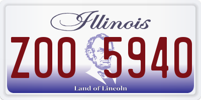 IL license plate Z005940